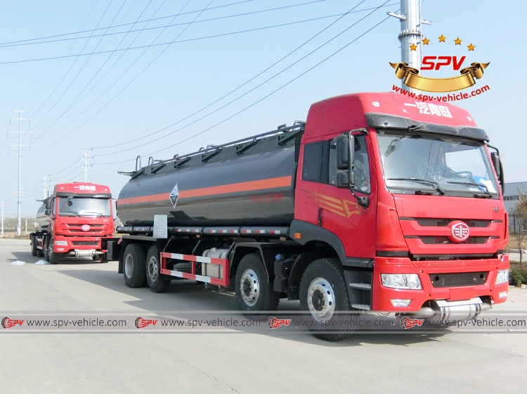 Right front view of Chemical Liquid Tanker Truck FAW Right front view of Chemical Liquid Tanker Truck FAW